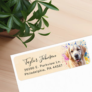 Golden Retriever Dog Return Address