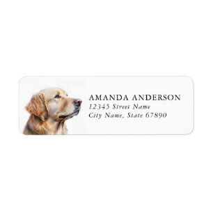 Golden Retriever Dog Return Address Labels