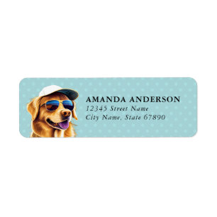 Golden Retriever Dog Return Address Labels