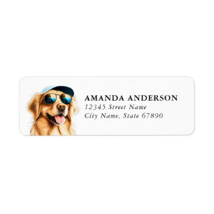 Golden Retriever Dog Return Address Labels