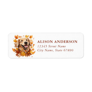 Golden Retriever Dog Return Address Labels
