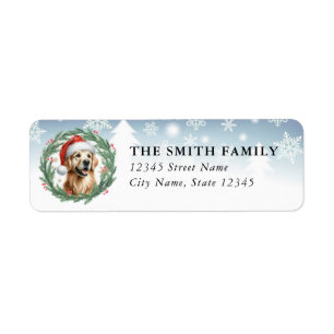 Golden Retriever Dog Return Address Labels