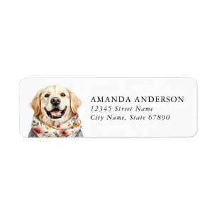 Golden Retriever Dog Return Address Labels