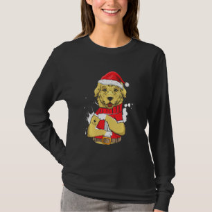Golden Retriever Dog Santa I Love Mum Tattoo Ugly  T-Shirt