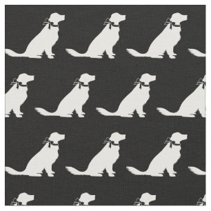 Golden Retriever Dog Silhouette Pet Fabric