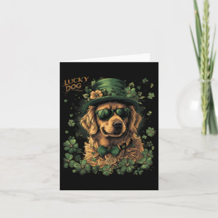 Golden Retriever Dog - St. Patrick's Day Saint Pad Card