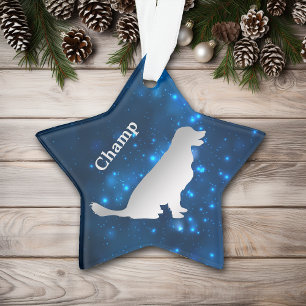 Golden Retriever Dog Star Personalised Ornament