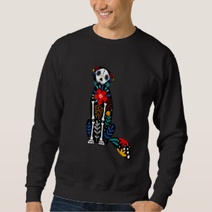 Golden Retriever Dog Sugar Skull Calavera Dia De L Sweatshirt
