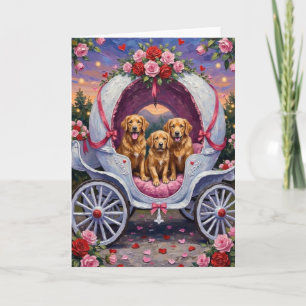 Golden Retriever Dog Valentine's Day Card