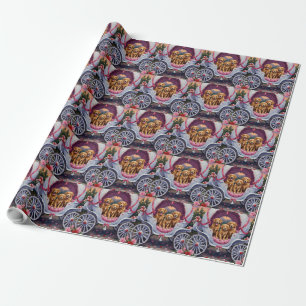 Golden Retriever Dog Valentine's Day  Wrapping Paper