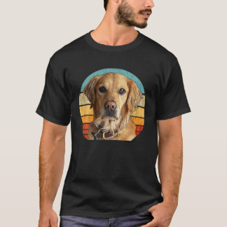 Golden Retriever Dog - Vintage Retro Sunset Retrei T-Shirt