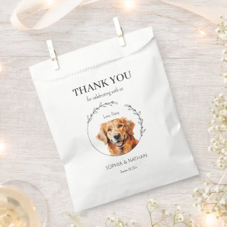 Golden Retriever Dog Wedding Thank You Favour Bag
