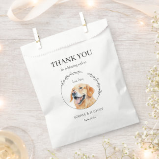 Golden Retriever Dog Wedding Thank You Favour Bag