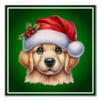 Golden Retriever Dog with Santa Claus Style-82535