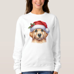 Golden Retriever Dog with Santa Claus Style-82535 Sweatshirt