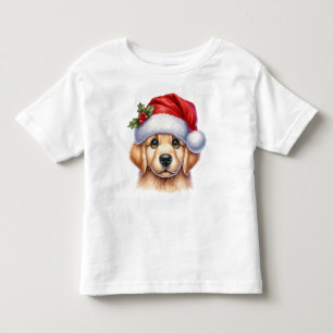 Golden Retriever Dog with Santa Claus Style-82535 Toddler T-Shirt