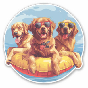 Golden Retriever Dogs Summer Pool Floaties