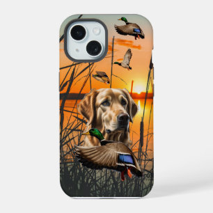 Golden Retriever Duck Hunting iPhone Tough Case