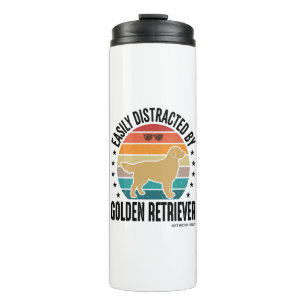 Golden Retriever Easily Distracted Vintage Dog Des Thermal Tumbler