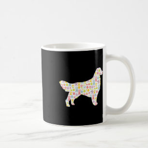 Golden Retriever Easter Bunny Dog Silhouette  Coffee Mug