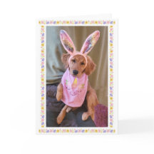 Golden Retriever Easter Card
