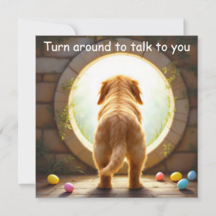 Golden Retriever - Easter  Holiday Card