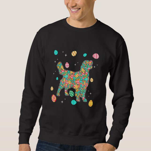 Golden Retriever Eggs Easter Day Dog Dad Dog Mum Sweatshirt (Front)