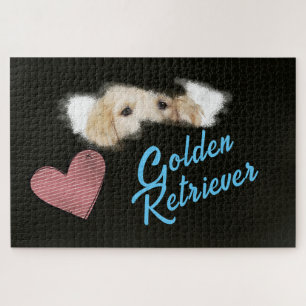 Golden Retriever Eyes Solid Colour 1000 piece Jigsaw Puzzle