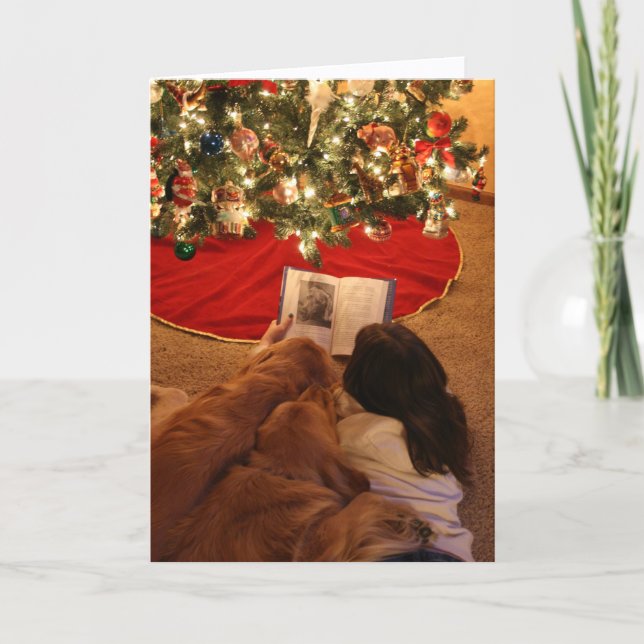 Golden Retriever Family Christmas Card (Front)
