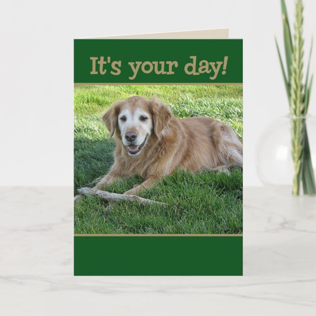 Golden Retriever Father's Day Card (Front)