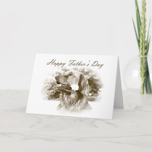 Golden Retriever Father's Day card (Front)