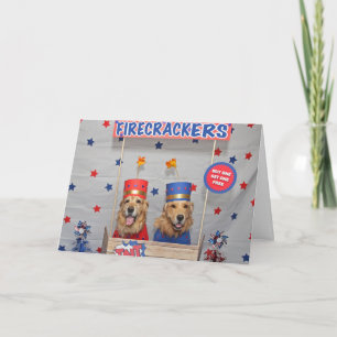 Golden Retriever Firecrackers For Sale Card