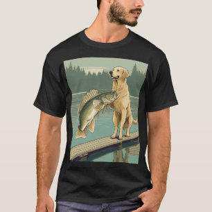 Golden Retriever Fishing Shirt Bass Dog Lover Outf