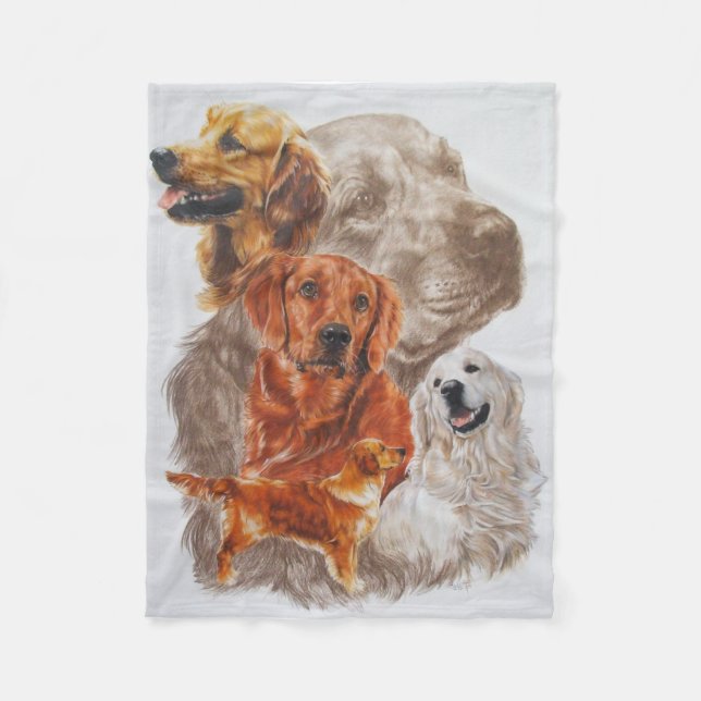 Golden Retriever Fleece Blanket (Front)