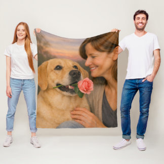 Golden Retriever Fleece Blanket – Cosy Pet Art