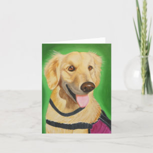 Golden Retriever Folded Greeting Card