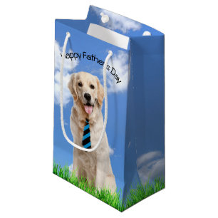 Golden Retriever For Father's Day Small Gift Bag