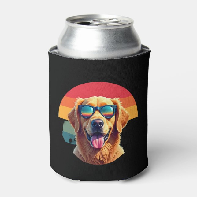 Golden Retriever for Kids Boys Girls Sunglasses Pe Can Cooler (Can Front)