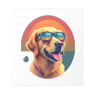 Golden Retriever for Kids Boys Girls Sunglasses Pe Notepad