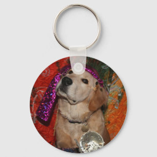 Golden Retriever Fortune Teller Key Ring