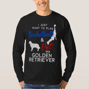 Golden Retriever Funny Basketball Dog Owner  Xmas T-Shirt