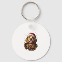 Golden Retriever Funny dog Christmas Santa Hat lig
