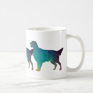 Golden Retriever Geometric Pattern Silhouette Coffee Mug