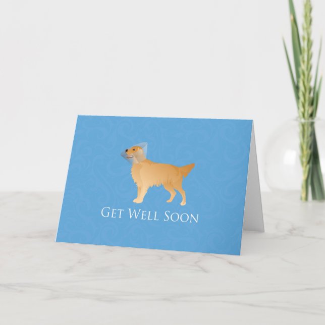 Golden Retriever Get Well Soon Card (Front)