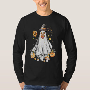 Golden Retriever Ghost Dogs Pumpkin Halloween Fall T-Shirt