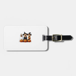 Golden Retriever Ghost Halloween Dog Lovers Luggage Tag