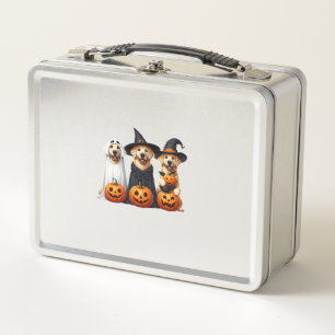 Golden Retriever Ghost Halloween Dog Lovers  Metal Lunch Box
