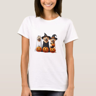 Golden Retriever Ghost Halloween Dog Lovers T-Shirt