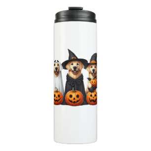 Golden Retriever Ghost Halloween Dog Lovers  Thermal Tumbler
