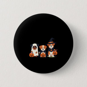 Golden Retriever Ghost Halloween Trick Or Treat Do 6 Cm Round Badge